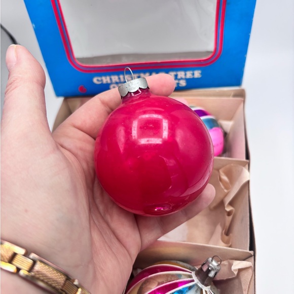 Vintage Santa Land Glass Christmas Ornaments Set MCM Hand Blown - Picture 6 of 7